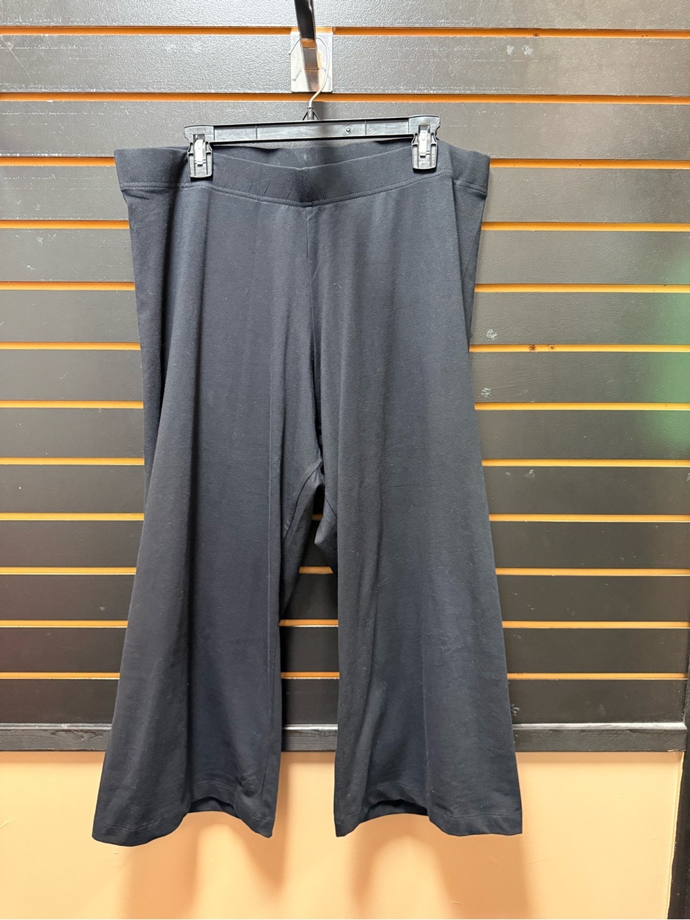 NWT Old Navy 2X Black Wide Leg Crop Pants Pull On Stretch Plus Size
